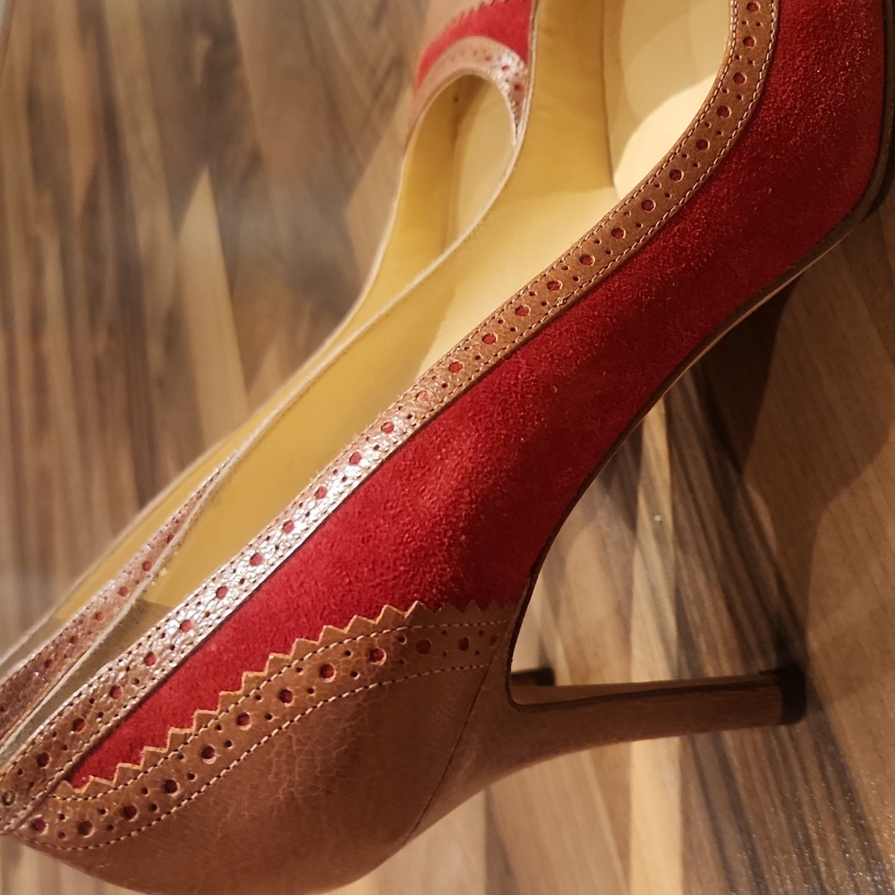 Kate Spade Red and Brown Heels - Picture 9 of 10